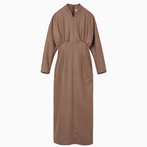 [Open to trade]Mame Kurogouchi top designer MM22FW Melange Flannel Dress - Picture 17 of 17